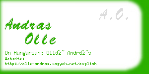 andras olle business card